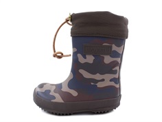 Bisgaard winter rubber boot army with wool lining
